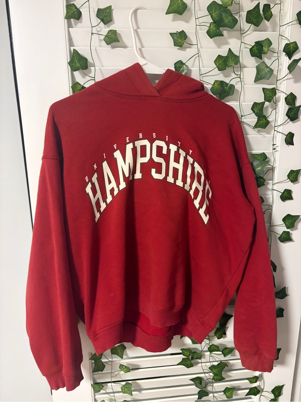 University of Hampshire Red Hooded Sweatshirt